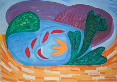 Loch Ardnamuchan, 2015 (akvarelli ja guassi) tekijältä Janet McKenzie