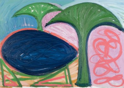 Loch ja puut, 2007 (öljy kankaalle) tekijältä Janet McKenzie