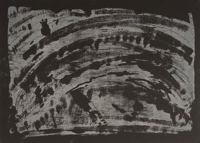 Poisoned Earth II, 2013 (moottorisaha puupiirros) tekijältä Janet McKenzie