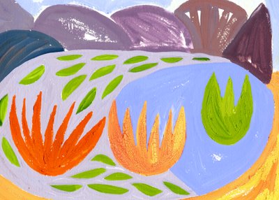 The Night Loch, 1996 (guassi paperille) tekijältä Janet McKenzie