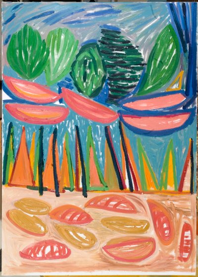 Olemme vain voittamattomia (i), 2007 (öljy kankaalle) tekijältä Janet McKenzie