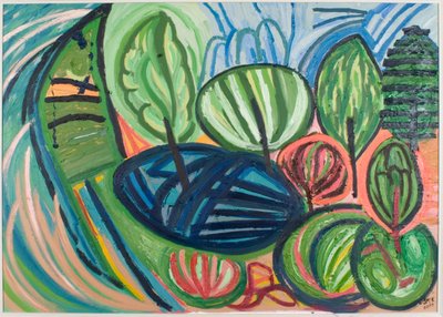 Wormiston Wood, kesä, 2007 (öljy kankaalle) tekijältä Janet McKenzie