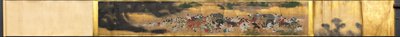 Ihmiset pakenevat tulipalosta tekijältä Japan, Edo period
