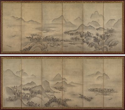 Kuutamoinen maisema tekijältä Japan, Muromachi period