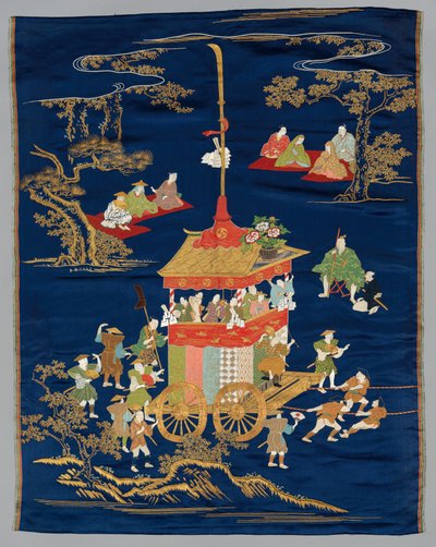 Brodeerattu Fukusa tekijältä Japan, late 19th early 20th century