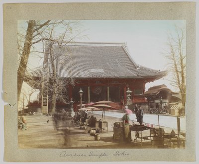 Asakusa-temppeli, Tokio, Japani (käsinvärinen mustavalkokuva) tekijältä Japanese Photographer