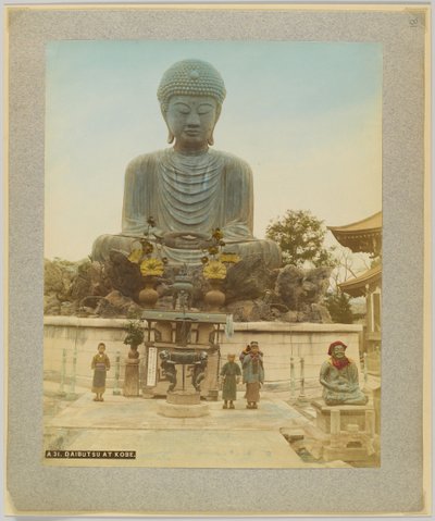 Daibutsu Kobessa, Japanissa (käsinvärinen mustavalkokuva) tekijältä Japanese Photographer