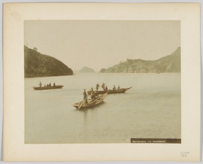Sisäänkäynti Nagasakiin, Japaniin (käsinvärinen mustavalkokuva) tekijältä Japanese Photographer