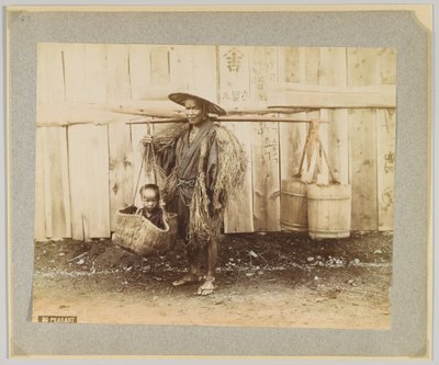Talonpoika, Japani (käsinvärinen mustavalkokuva) tekijältä Japanese Photographer