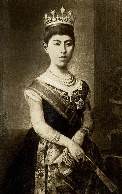 Japanin keisari Harukon muotokuva. Valokuvaus, 1900-luvun alku. tekijältä Japanese Photographer