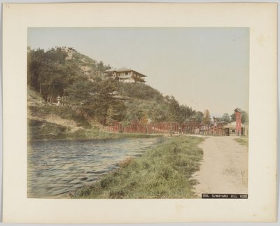 Suwayama Hill, Kobe, Japani (käsinvärinen mustavalkokuva) tekijältä Japanese Photographer