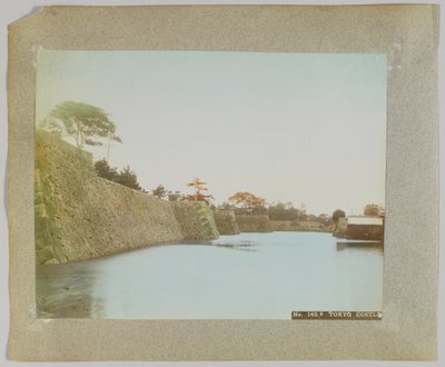 Tokion linna, Japani (käsinvärinen mustavalkokuva) tekijältä Japanese Photographer