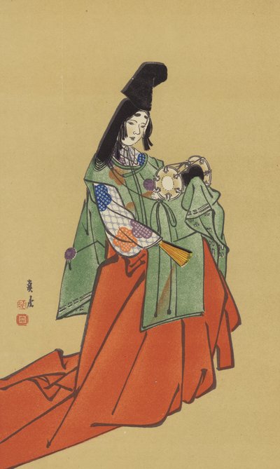 Shirabyoshi, Kamakuran hallituksen aikakaudella (chromolitho) tekijältä Japanese School