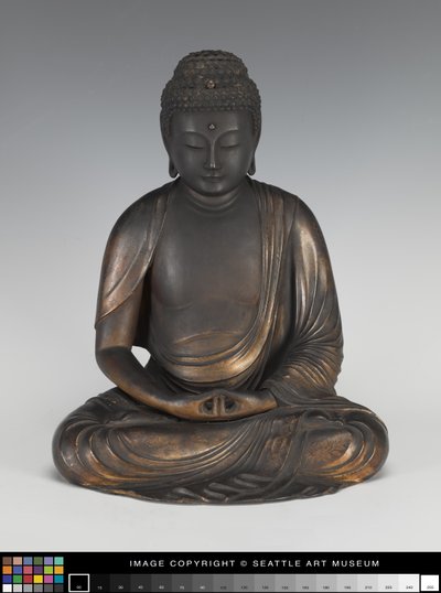 Amida Buddha Lotus-jalustalla tekijältä Japanese School