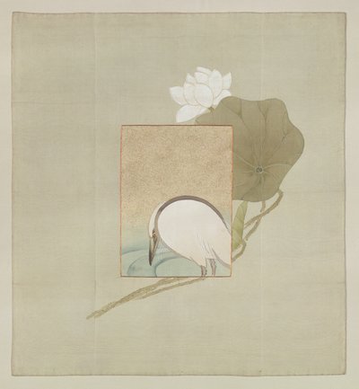 Capa de Presente, Período Meiji (1868-1912) (seda pintada com fios bordados) finlandês tekijältä Japanese School