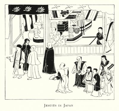 Jesuiitat Japanissa (litho) tekijältä Japanese School
