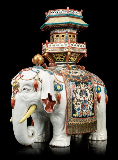 Kakiemon-tyylinen norsu tekijältä Japanese School