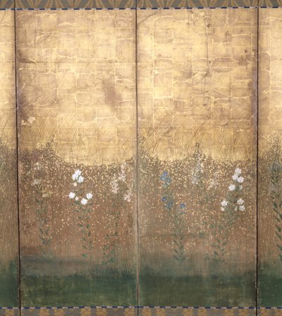 Moon In Musashi Plain (väri ja kulta paperilla) tekijältä Japanese School