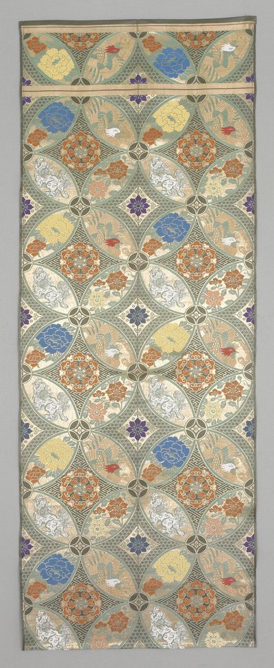 Obi-fragmentti, 1800-luvun loppu - 1900-luvun alku (silkkikangas) tekijältä Japanese School
