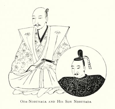 Oda-Nobunaga Ehdotus d Kulut s Nobututada Mura tekijältä Japanese School