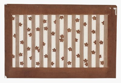 Paperistensiili (katagami), 1800-luvun loppu (kakilla käsitelty Mulberry-kuoripaperi mehu ja silkkilanka) tekijältä Japanese School