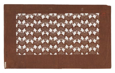 Paperistensiili (katagami), 1800-luvun loppu (kakilla käsitelty Mulberry-kuoripaperi mehu) tekijältä Japanese School