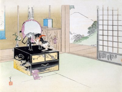 Juhlaaika (värillinen puupainatus) tekijältä Japanese School