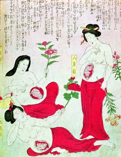 Raskaana olevat naiset, 1881 tekijältä Japanese School