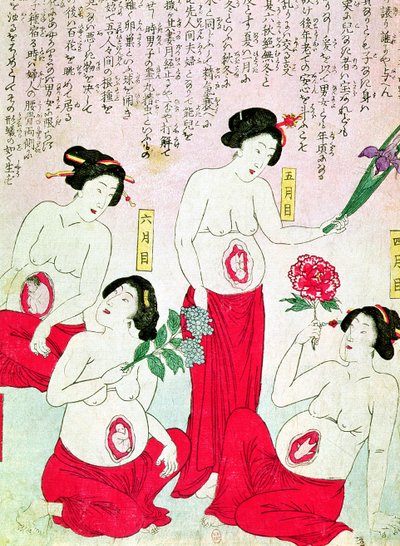 Raskaana olevat naiset, 1881 tekijältä Japanese School