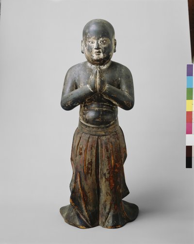 Prinssi Shotoku kahden ikäisenä, n. 1300 (Puu monivärisillä, vuorikristallikoristeilla) tekijältä Japanese School