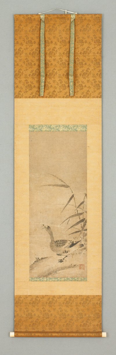 Ruoko ja metsähanhi, 1400-luvun loppu - 1500-luvun alku (muste paperille, norsunluu). tekijältä Japanese School