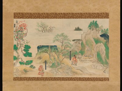 Kohtaus Jin’?ji-temppelin kuvitetuista legendoista tekijältä Japanese School
