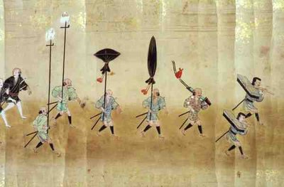 Kuudes Korean suurlähetystö Japanissa Tokugawa Ietsunan jälkeläisten aikaan vuonna 1651, mahdollisesti Kano Masunobu (1625-94) 1655-57 (käärömaalaus) tekijältä Japanese School