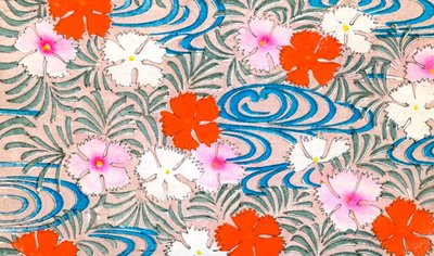 Puulohkoprintti neilikkakukista tekijältä Japanese School