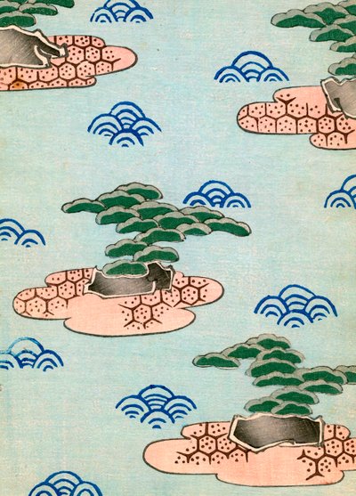 Puulohkotulostus puista saarilla tekijältä Japanese School