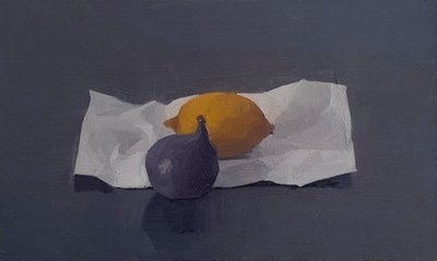 Viikuna ja sitruuna, 2016 (öljy, lime) tekijältä Jason Line