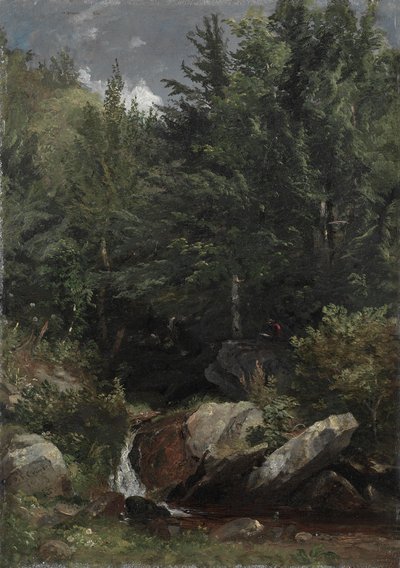 Puut ja puro rinteessä tekijältä Jasper F. Cropsey