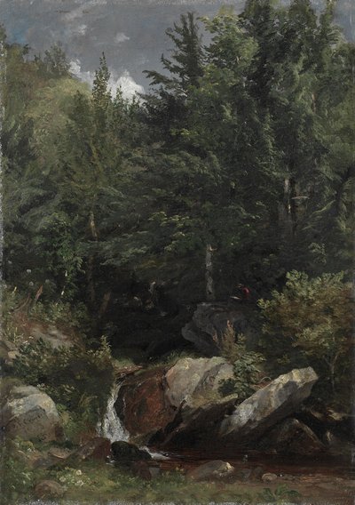 Puut ja puro rinteessä, 1853. tekijältä Jasper F. Cropsey