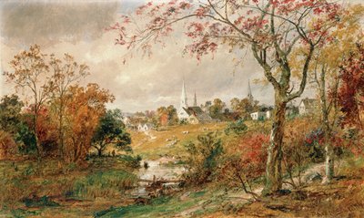 Syksyinen maisema, Saugerties, 1886 tekijältä Jasper Francis Cropsey