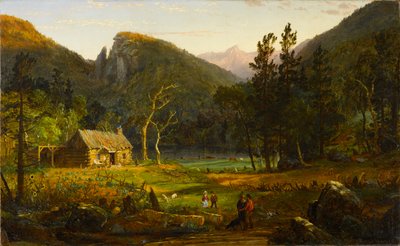 Eagle Cliff, Franconia Notch, New Hampshire, 1858 (öljy kankaalle, asennettu paneeliin) tekijältä Jasper Francis Cropsey