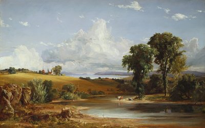 Kesäiltapäivä Hudsonissa, 1852 tekijältä Jasper Francis Cropsey