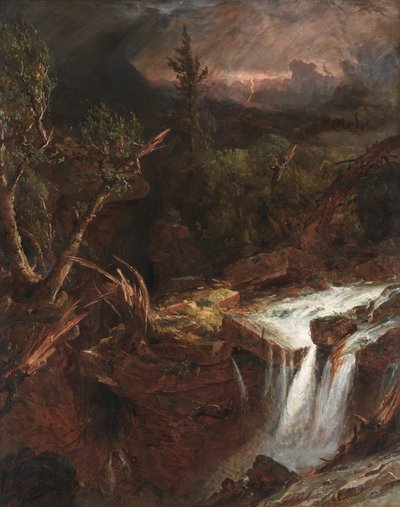 The Clove - Myrskykohtaus Catskill-vuoristossa tekijältä Jasper Francis Cropsey