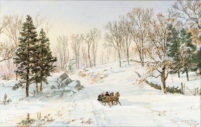 Talvi Ravensdale Roadilla, Hastings-on-Hudsonissa tekijältä Jasper Francis Cropsey