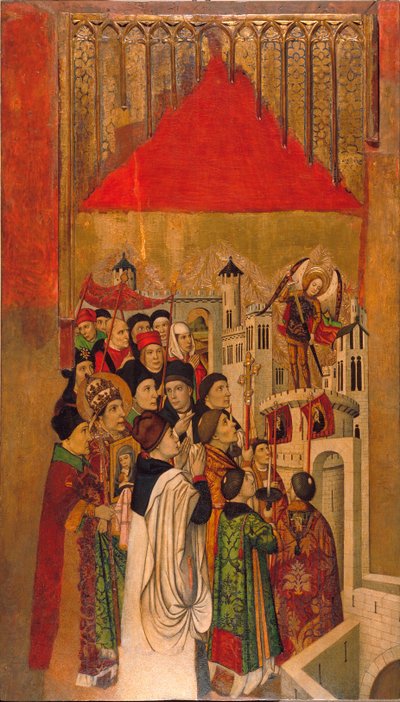 Pyhän Mikaelin ilmestyminen Chateau Saint Angessa tekijältä Jaume Huguet