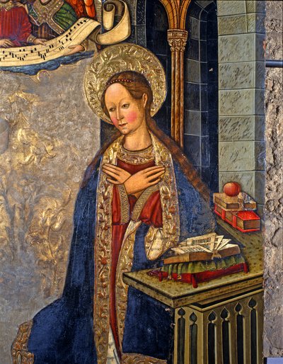 Marian ilmestys,1457 (tempera puulle) tekijältä Jaume the elder Ferrer