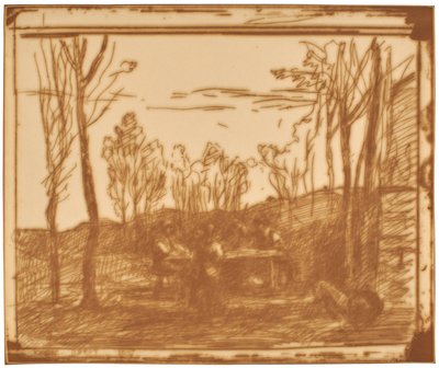 Lounas metsäaukiolla tekijältä Jean-Baptiste-Camille Corot