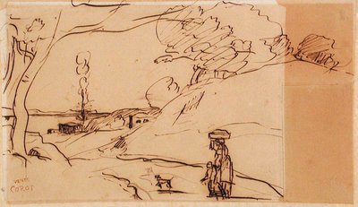 Nimetön maisema tekijältä Jean-Baptiste-Camille Corot