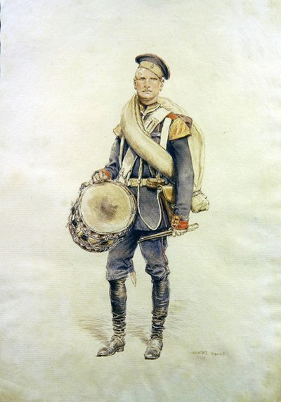 Muotokuva rumpalista tekijältä Jean Baptiste Edouard Detaille