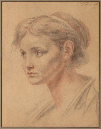Tytön pää tekijältä Jean-Baptiste Greuze