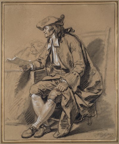 Notaari: Notaari: Tutkimus "Avioehtosopimusta" varten tekijältä Jean-Baptiste Greuze